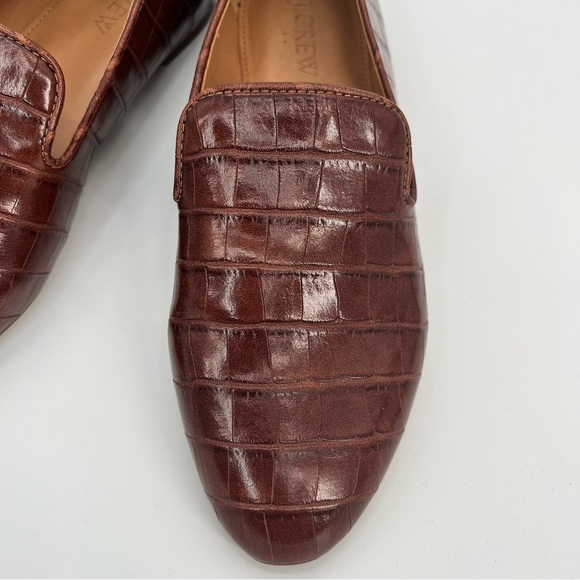 New J.Crew Crocodile-embossed smoking loafers size 6.5 - Picture 4 of 10